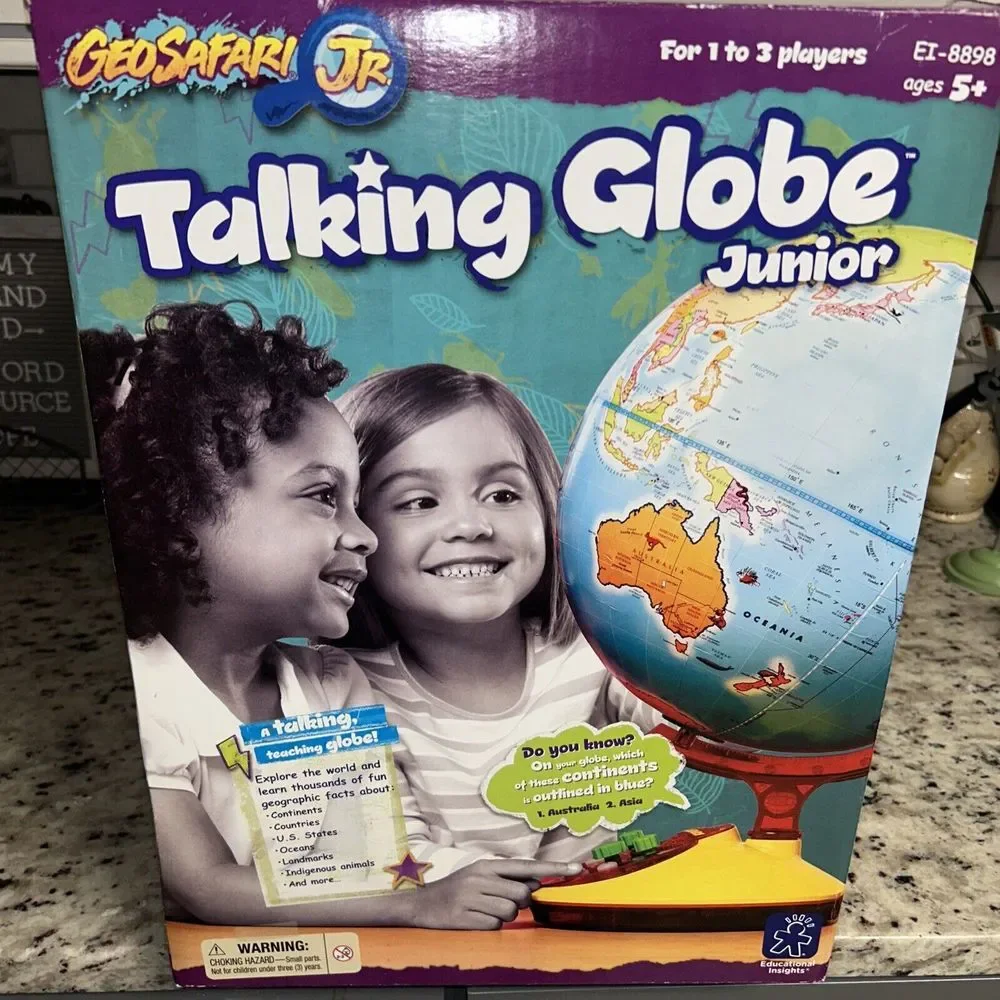 GeoSafari Talking‎ Globe Jr. Educational Insights Teach Quiz 1000's Of Geography